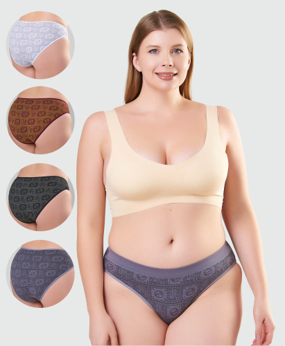 Трусы женские слипы Vanessa 6802-95 хлопок, эластан размеры L, XL, 2XL, 3XL