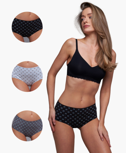 Трусы женские шорты Vanessa 6803-77 хлопок, эластан размеры L, XL, 2XL, 3XL