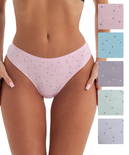 Трусы женские танга (Оверлок по краям) Cherry Girl 66012 хлопок, эластан размеры S, M, L, XL