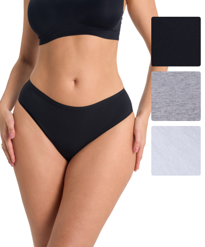 Трусы женские слипы (Оверлок по краям) Vanessa 6804-06 хлопок, эластан размеры S, M, L, XL, 2XL, 3XL, 4XL