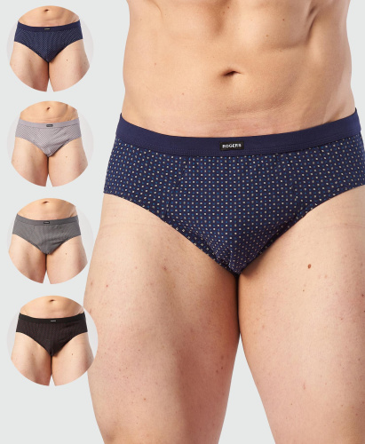 Трусы мужские слипы Rogers 8811 хлопок, эластан размеры 3XL, 4XL, 5XL