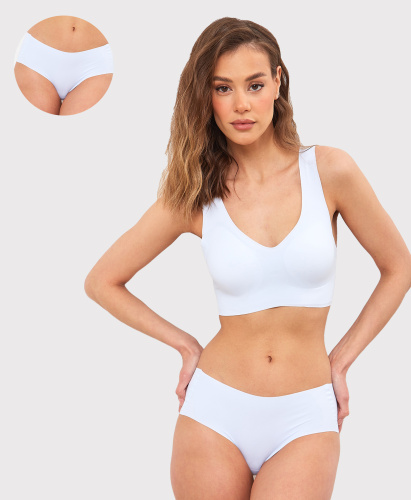 Трусы женские шорты Cherry Girl PS003 нейлон, эластан белый размеры S, M, L, XL