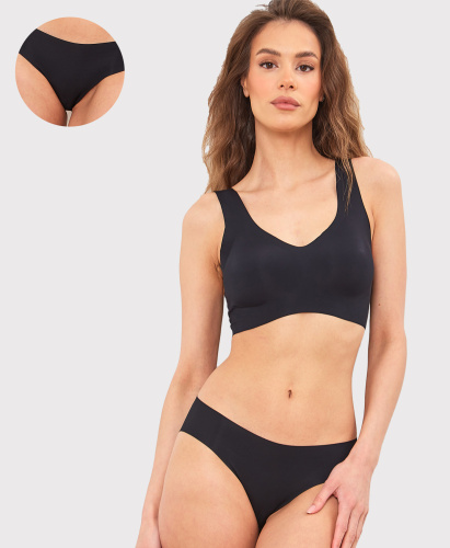 Трусы женские слипы Cherry Girl PJ001 нейлон черный размеры S, M, L, XL