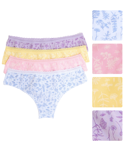 Трусы женские танга Cherry Girl 66010 хлопок, эластан размеры S, M, L, XL