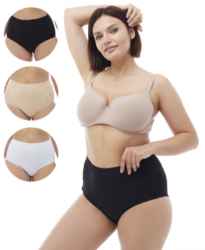 Трусы женские слипы Vanessa 6924 хлопок, эластан размеры XL, 2XL, 3XL