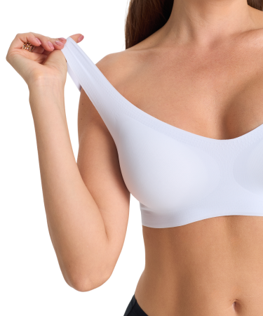 Топ-бюстье бюстгальтер бесшовный Vanessa for me BT001 нейлон, эластан белый размеры XS, S, M, L, XL, 2XL