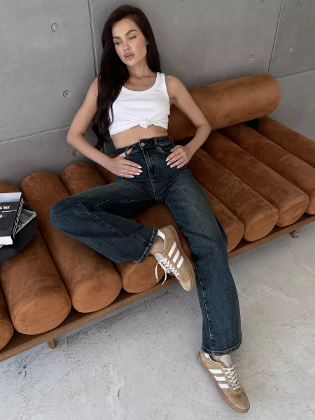 Джинсы женские Vanessa 24052 багги синий размер 27