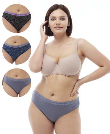 Трусы женские слипы Vanessa M6804-06 модал, эластан размеры 2XL, 3XL, 4XL