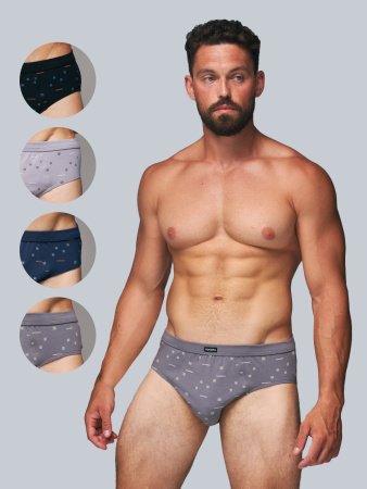 Трусы мужские слипы Rogers 8822 хлопок, эластан размеры 3XL, 4XL, 5XL