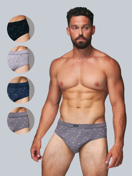 Трусы мужские слипы Rogers 8822 хлопок, эластан размеры 3XL, 4XL, 5XL