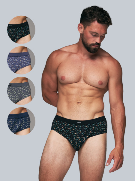 Трусы мужские слипы Rogers 8821 хлопок, эластан размеры 3XL, 4XL, 5XL