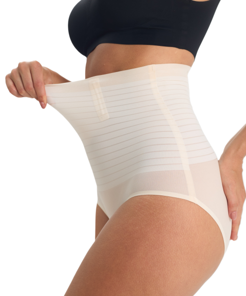 Трусы женские утягивающие с высокой талией Vanessa PQ050 полиамид, эластан бежевый размеры M, L, XL, 2XL