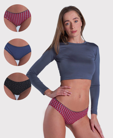 Трусы женские слипы (Оверлок по краям) Cherry Girl 61236 (без вешалок) хлопок, эластан размеры S, M, L, XL