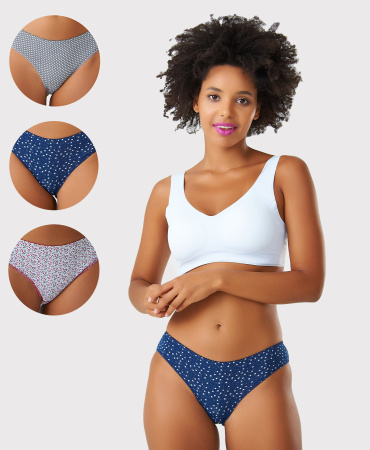 Трусы женские слипы (Оверлок по краям) Cherry Girl 61227 хлопок, эластан размеры S, M, L, XL