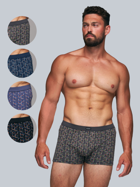 Трусы мужские боксеры Rogers 8986 хлопок, эластан размеры 3XL, 4XL, 5XL