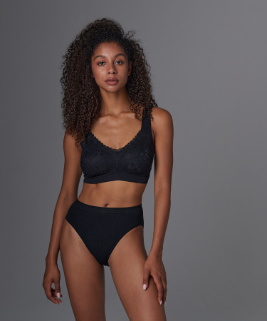 Топ-бюстье бюстгальтер бесшовный Vanessa for me BT005 полиамид, эластан черный размеры S, M, L, XL