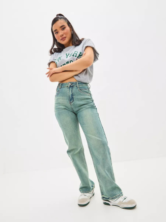 Джинсы женские Vanessa 24031 прямые голубой размеры 25, 26, 27, 28, 29, 30, 31, 32