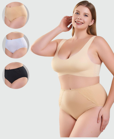 Трусы женские слипы Vanessa for me 6925 хлопок, эластан размеры XL, 2XL, 3XL