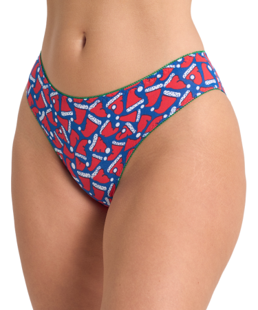 Трусы женские слипы Cherry Girl 61524 хлопок, эластан новогодний принт размеры S, M, L, XL