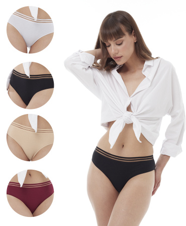 Трусы женские слипы (Оверлок по краям) Cherry Girl 61425 хлопок, эластан размеры S, M, L, XL