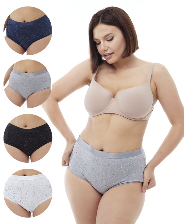 Трусы женские слипы Vanessa for me 6803-71 хлопок, эластан размеры L, XL, 2XL, 3XL