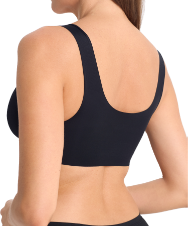 Топ-бюстье бюстгальтер бесшовный Vanessa for me BT001 нейлон, эластан черный размеры XS, S, M, L, XL, 2XL