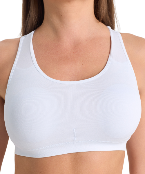 Топ женский бесшовный Vanessa GT004 полиамид, эластан белый размер S, M, L