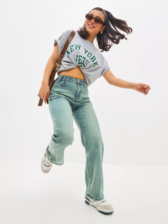 Джинсы женские Vanessa 24031 прямые голубой размеры 25, 26, 27, 28, 29, 30, 31, 32