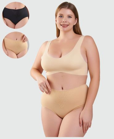 Трусы женские слипы Vanessa for me 6908 хлопок, эластан размеры XL, 2XL, 3XL