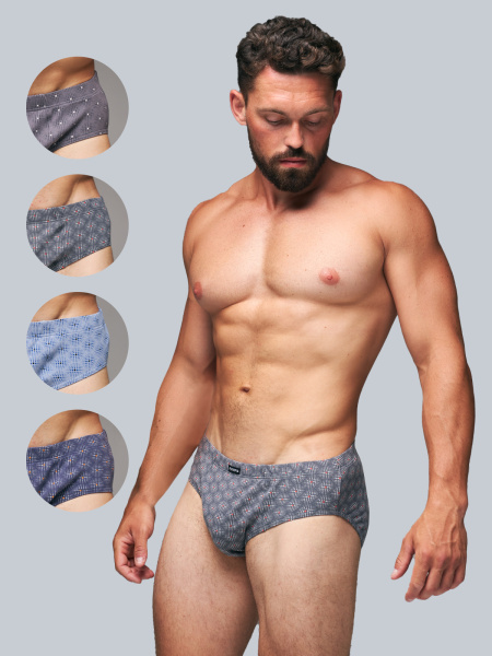 Трусы мужские слипы Rogers 8824 хлопок, эластан размеры 3XL, 4XL, 5XL