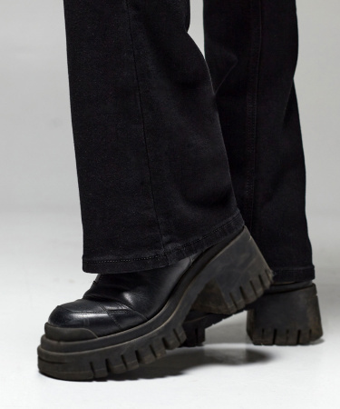 Джинсы женские Vanessa 23081 клеш черный размеры 25, 26, 27, 28, 29, 30, 31, 32, 33