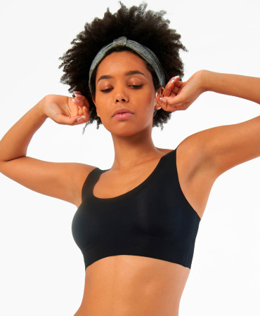 Топ-бюстье бюстгальтер Vanessa For Me BT002 без косточек с застежкой нейлон, эластан черный размеры S, M, L, XL