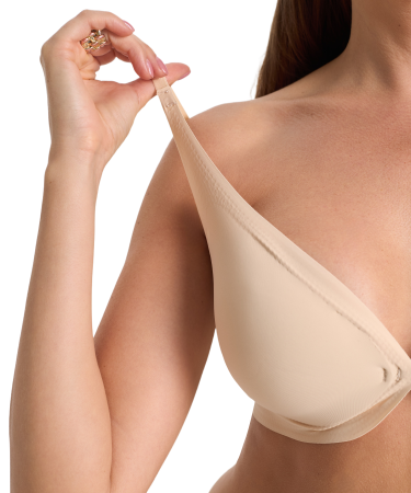 Топ-бюстье бюстгальтер бесшовный Vanessa for me S013 нейлон, эластан бежевый размеры S, M, L, XL