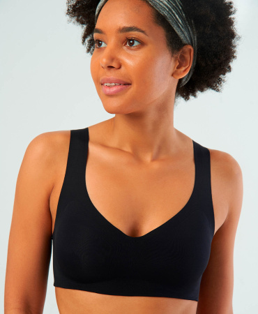 Топ-бюстье бюстгальтер Vanessa For Me BT002 без косточек с застежкой нейлон, эластан черный размеры S, M, L, XL