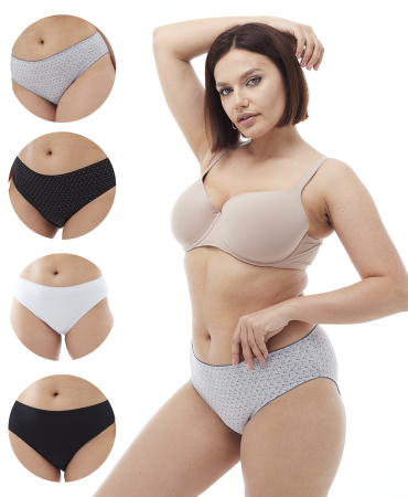 Трусы женские слипы Vanessa 6804-04 хлопок, эластан размеры 2XL, 3XL, 4XL