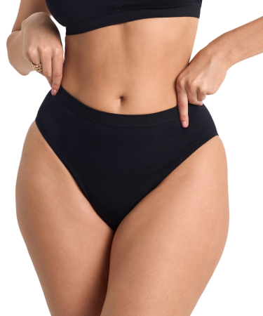 Трусы женские бесшовные с высокой посадкой Vanessa GB-001 нейлон, эластан черный размеры S, M, L, XL