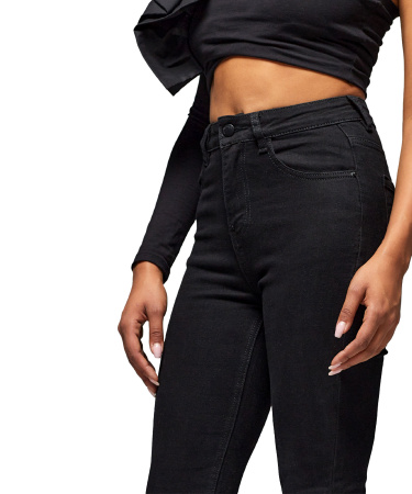 Джинсы женские Vanessa 23081 клеш черный размеры 25, 26, 27, 28, 29, 30, 31, 32, 33