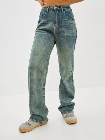 Джинсы женские Vanessa 24032 широкие голубой размеры 25, 26, 27, 28, 29, 30, 31, 32