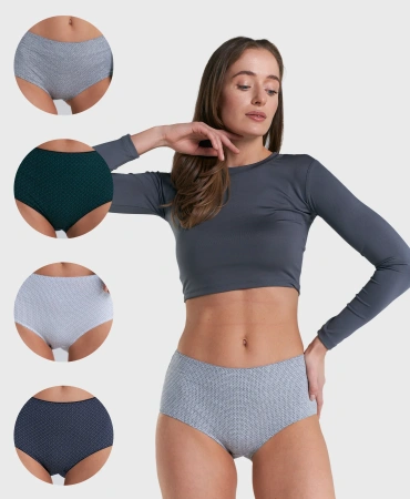 Трусы женские слипы Vanessa for me 6803-76 хлопок, эластан размеры L, XL, 2XL, 3XL