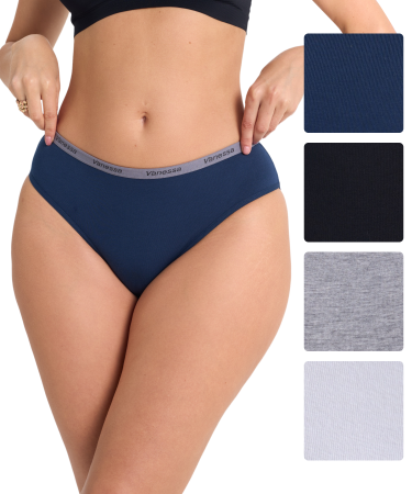 Трусы женские слипы Vanessa for me 6802-107 хлопок, эластан размеры M, L, XL, 2XL, 3XL, 4XL