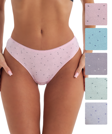 Трусы женские танга (Оверлок по краям) Cherry Girl 66012 хлопок, эластан размеры S, M, L, XL