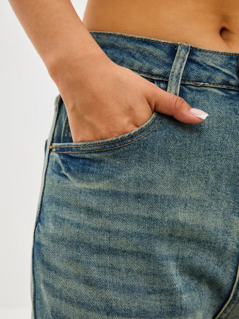 Джинсы женские Vanessa 24032 широкие голубой размеры 25, 26, 27, 28, 29, 30, 31, 32