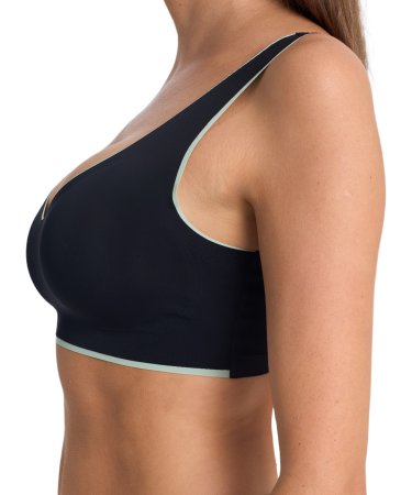 Топ-бюстье бюстгальтер бесшовный Vanessa for me BT003 нейлон, эластан черный размеры XS, S, M, L, XL