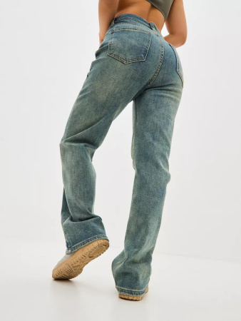 Джинсы женские Vanessa 24032 широкие голубой размеры 25, 26, 27, 28, 29, 30, 31, 32