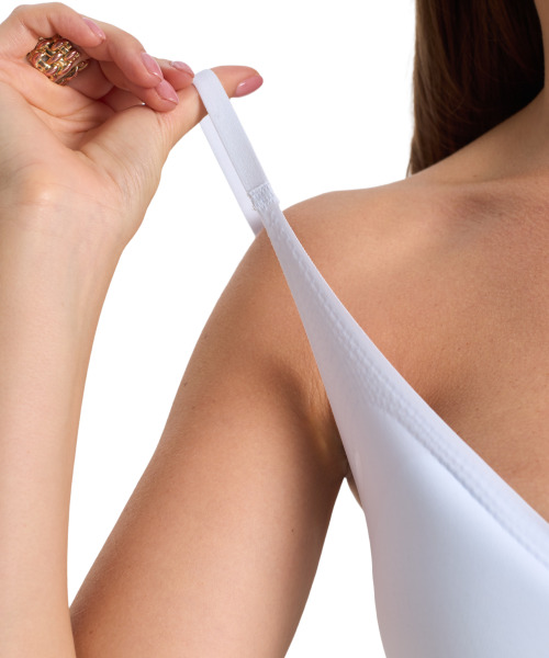 Топ-бюстье бюстгальтер бесшовный Vanessa for me S013 нейлон, эластан ,белый размеры S, M, L, XL