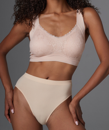 Топ-бюстье бюстгальтер бесшовный Vanessa for me BT005 полиамид, эластан бежевый размеры S, M, L, XL