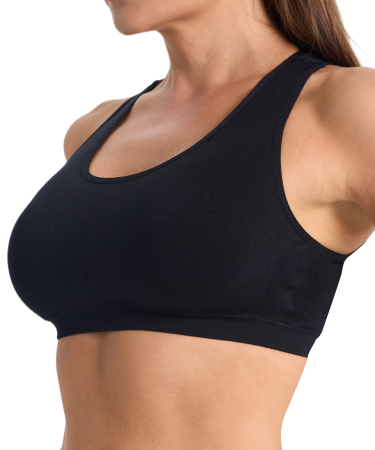 Топ женский бесшовный Vanessa GT004 полиамид, эластан черный размер S, M, L