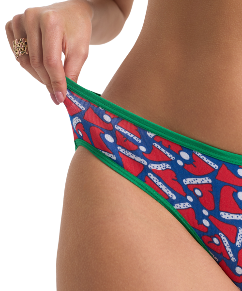 Трусы женские слипы Cherry Girl 61523 хлопок, эластан новогодний принт размеры S, M, L, XL