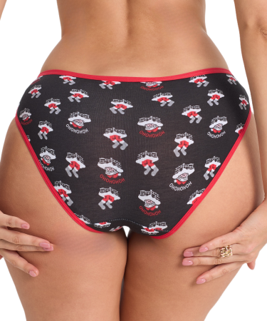 Трусы женские слипы Cherry Girl 61523 хлопок, эластан новогодний принт размеры S, M, L, XL