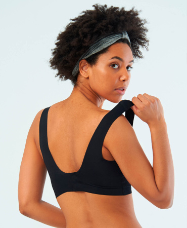 Топ-бюстье бюстгальтер Vanessa For Me BT002 без косточек с застежкой нейлон, эластан черный размеры S, M, L, XL